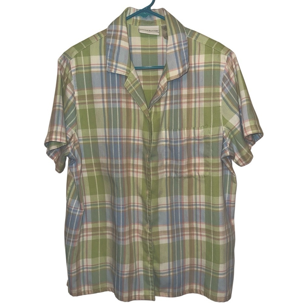 EUC Alfred Dunner Multicolor Plaid Button Down Shirt